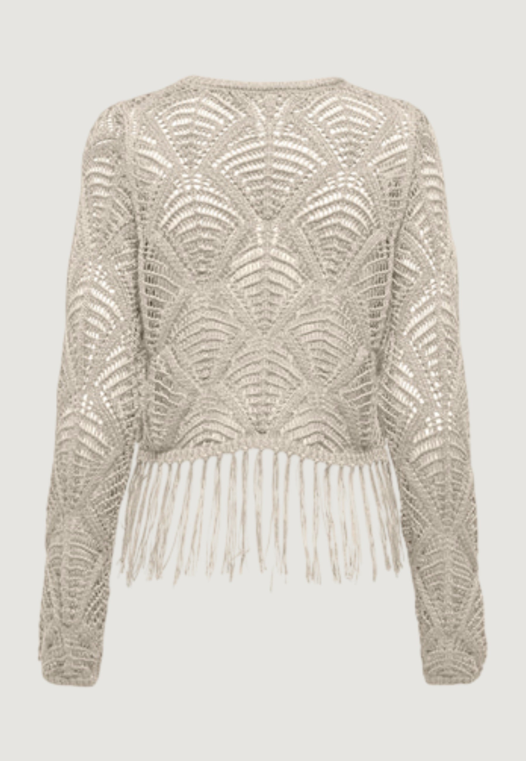 Maglione Only Onlleonie Ls Structur Fring Oneck Cc Knt