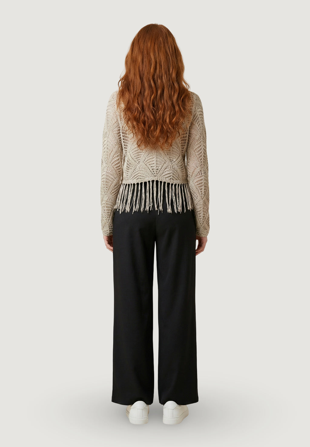 Maglione Only Onlleonie Ls Structur Fring Oneck Cc Knt