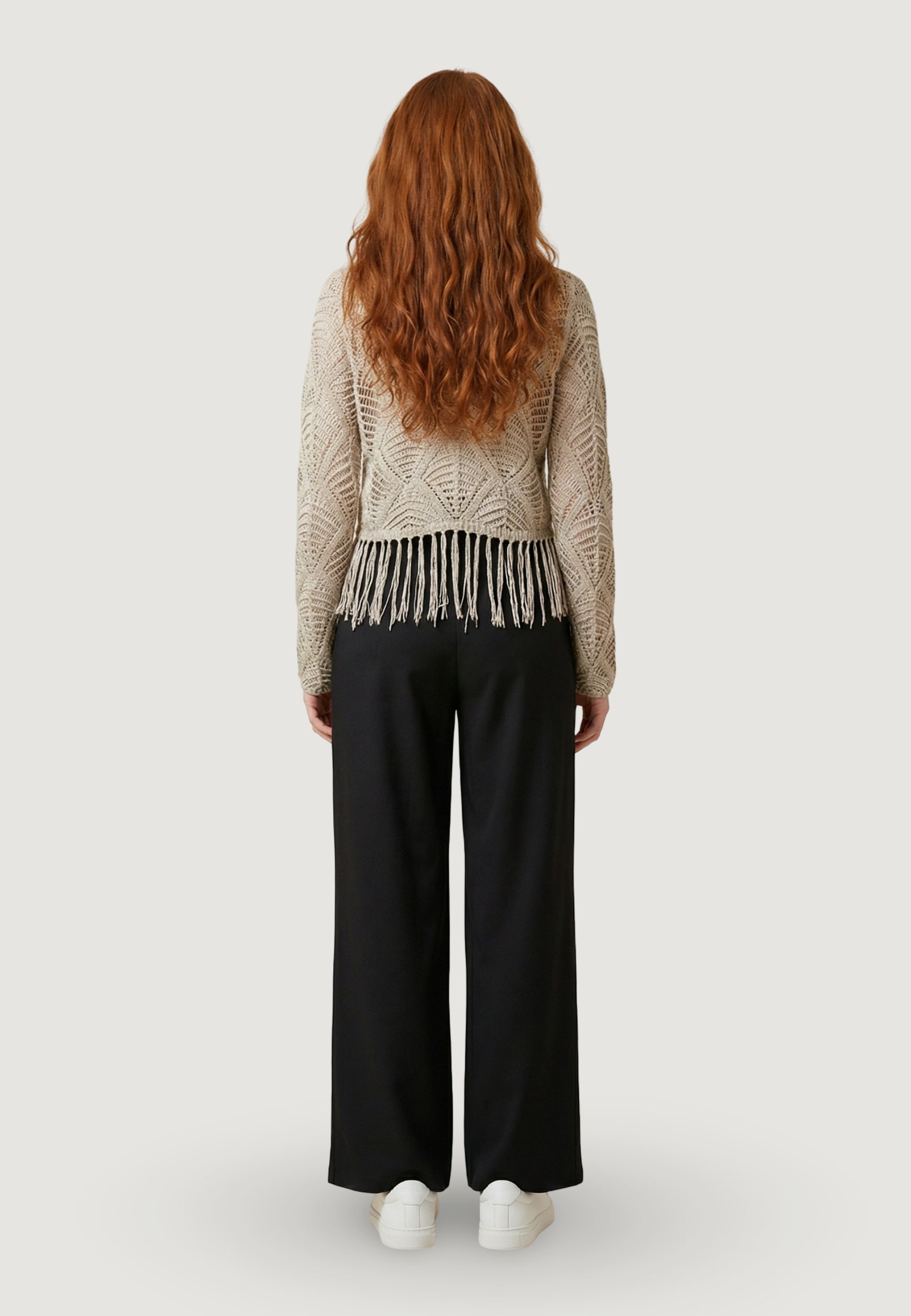 Maglione Only Onlleonie Ls Structur Fring Oneck Cc Knt