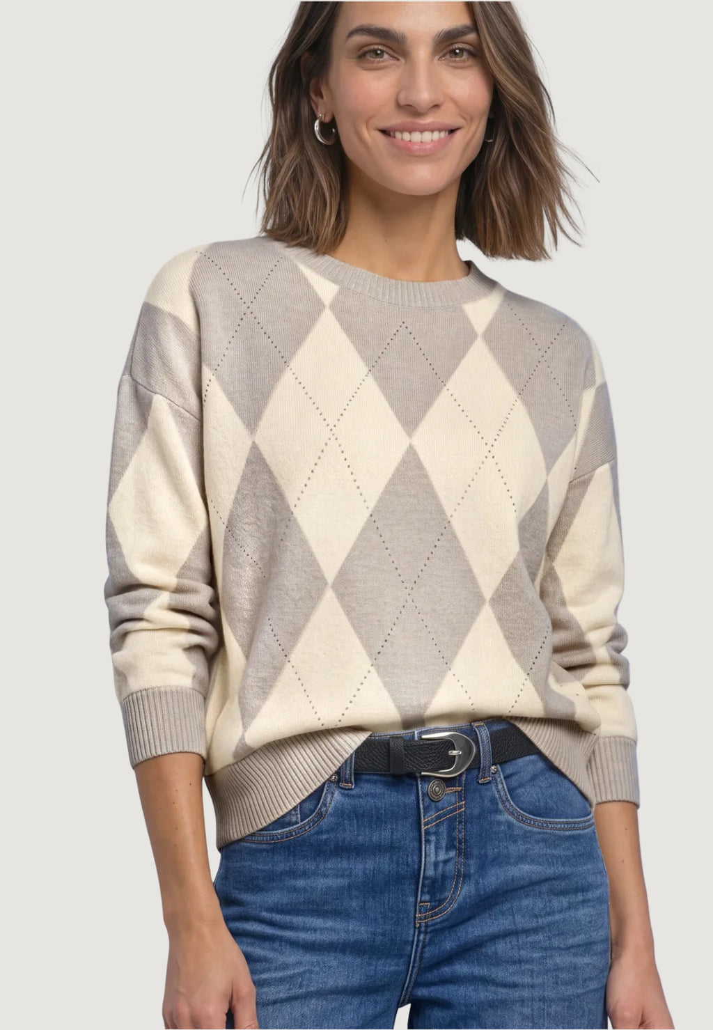 Pullover Street One LTD QR soft printed shirt w.stones