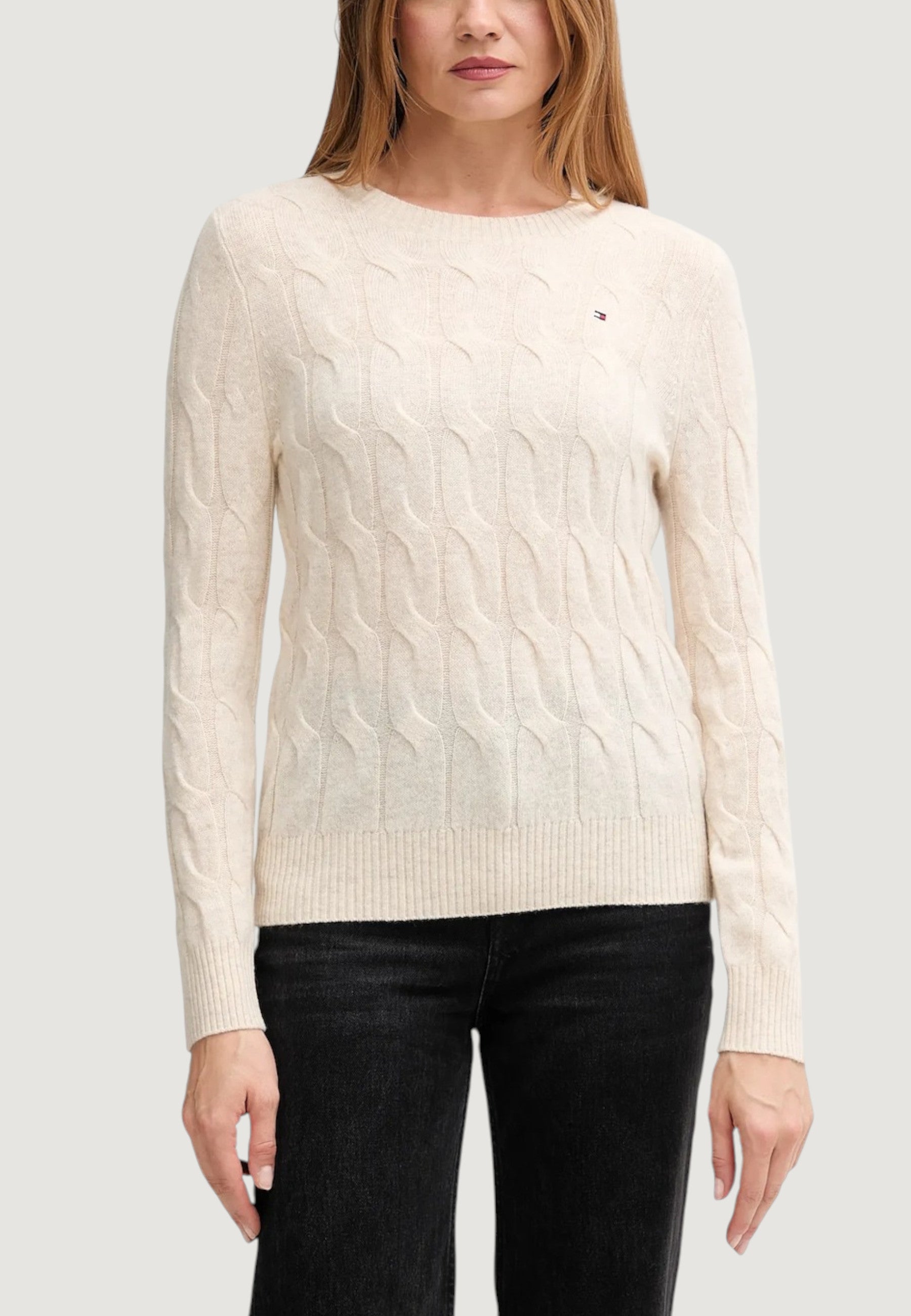 Maglione Tommy Hilfiger SOFT WOOL CABLE C-NK