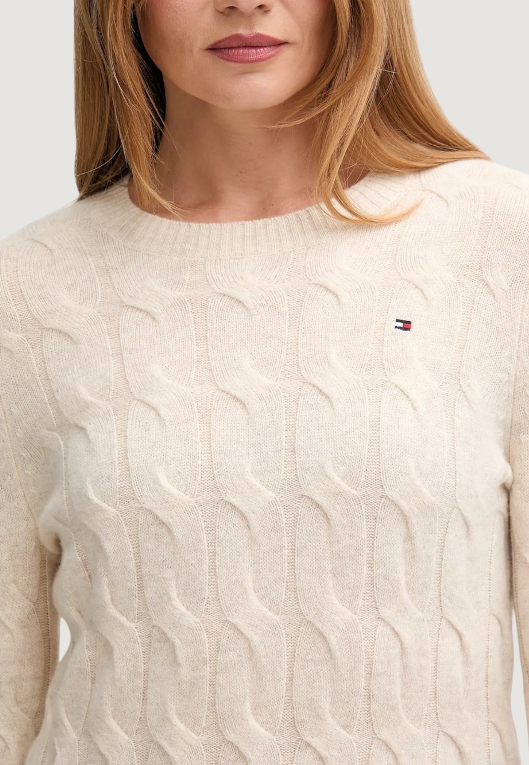 Maglione Tommy Hilfiger SOFT WOOL CABLE C-NK