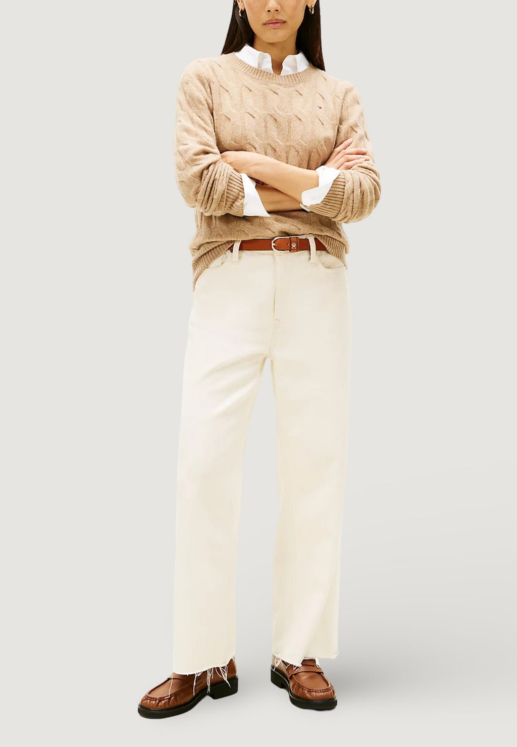 Maglione Tommy Hilfiger SOFT WOOL CABLE C-NK
