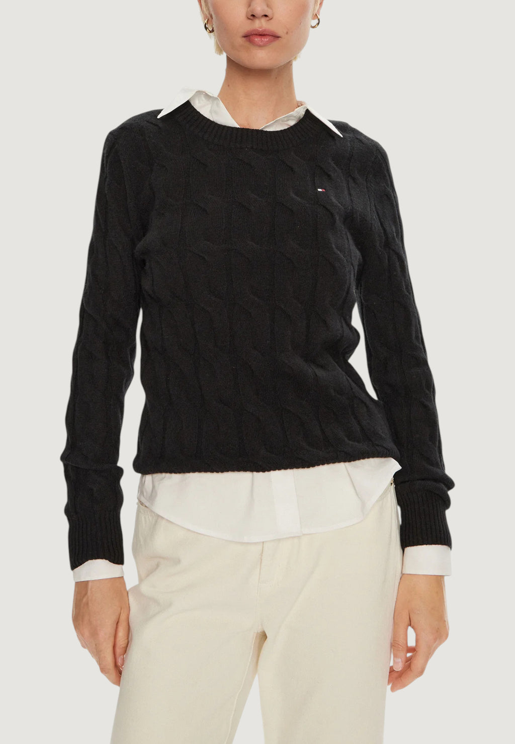 Maglione Tommy Hilfiger SOFT WOOL CABLE C-NK