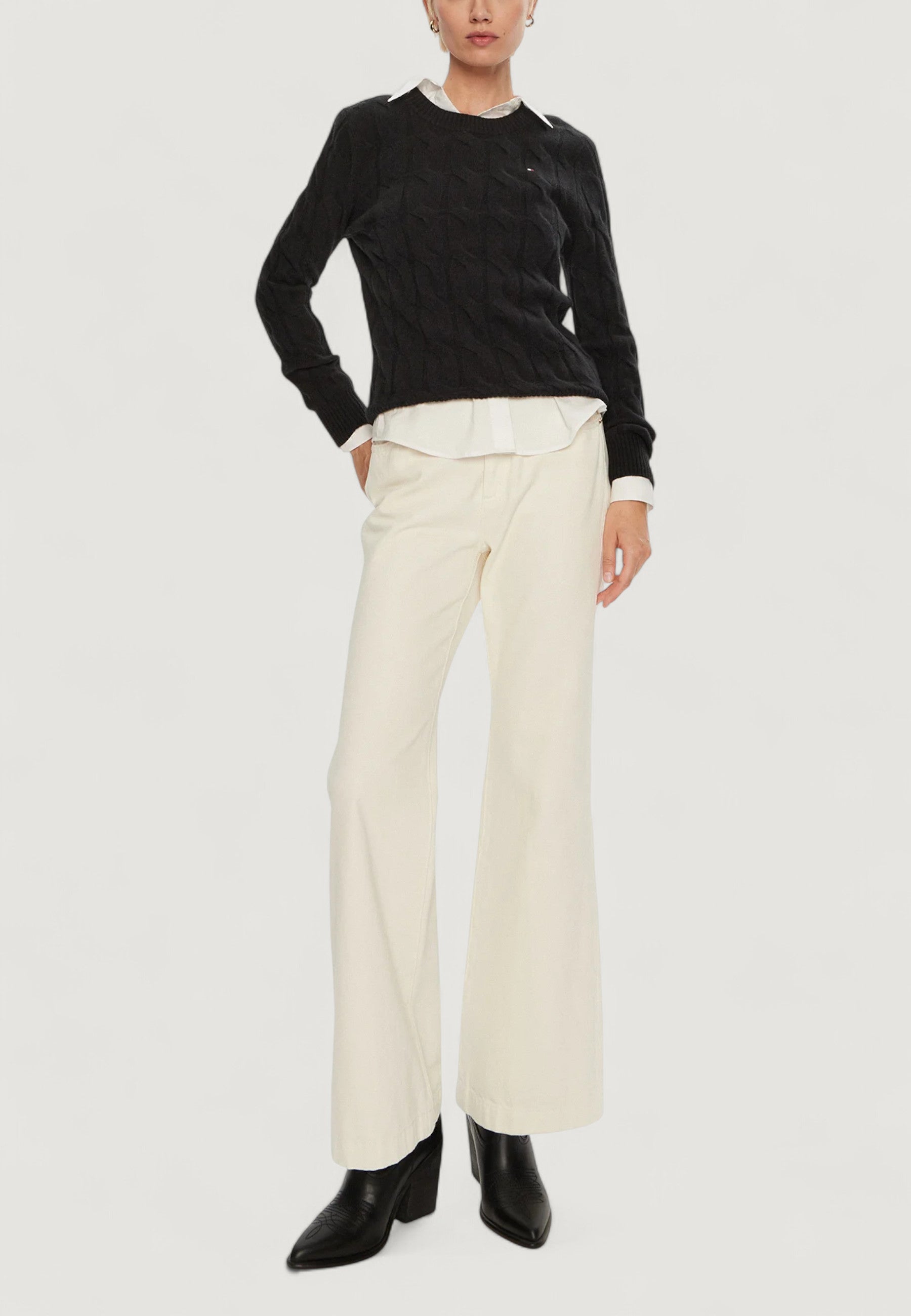 Maglione Tommy Hilfiger SOFT WOOL CABLE C-NK