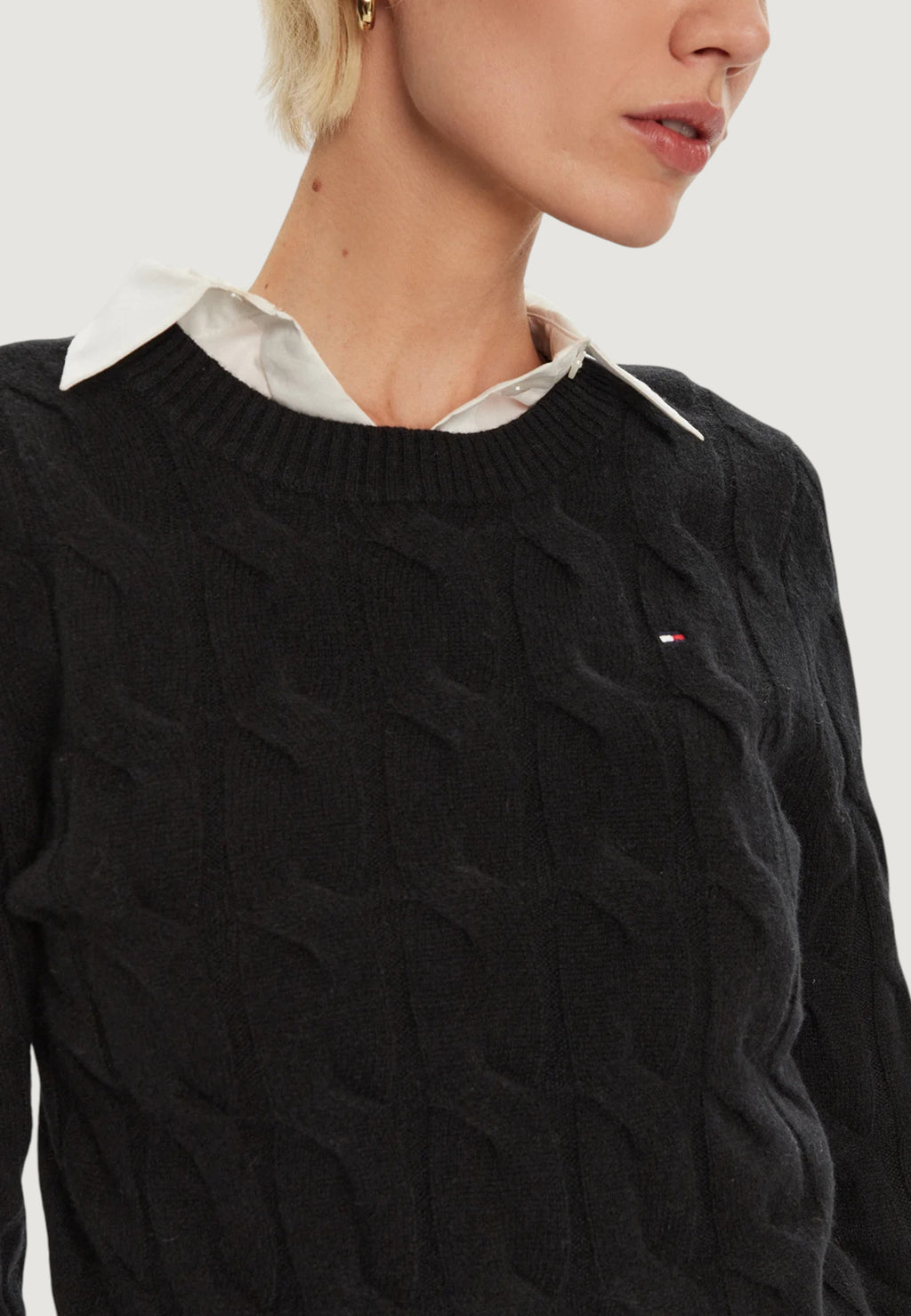 Maglione Tommy Hilfiger SOFT WOOL CABLE C-NK