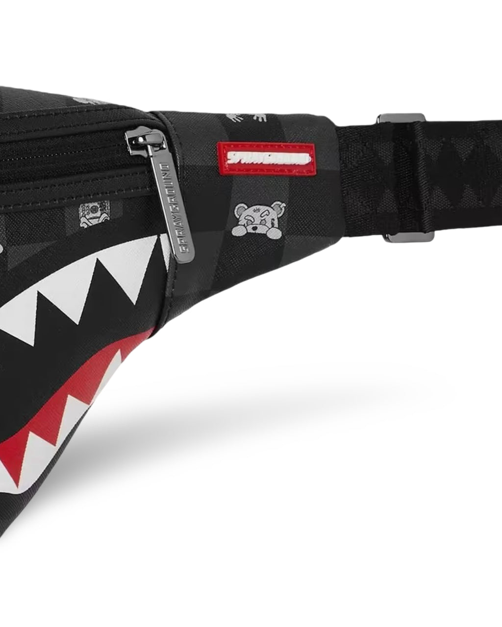Waist bag Sprayground GRAY PEEKING CHARACTER CHECK SAVVY CROSSBODY