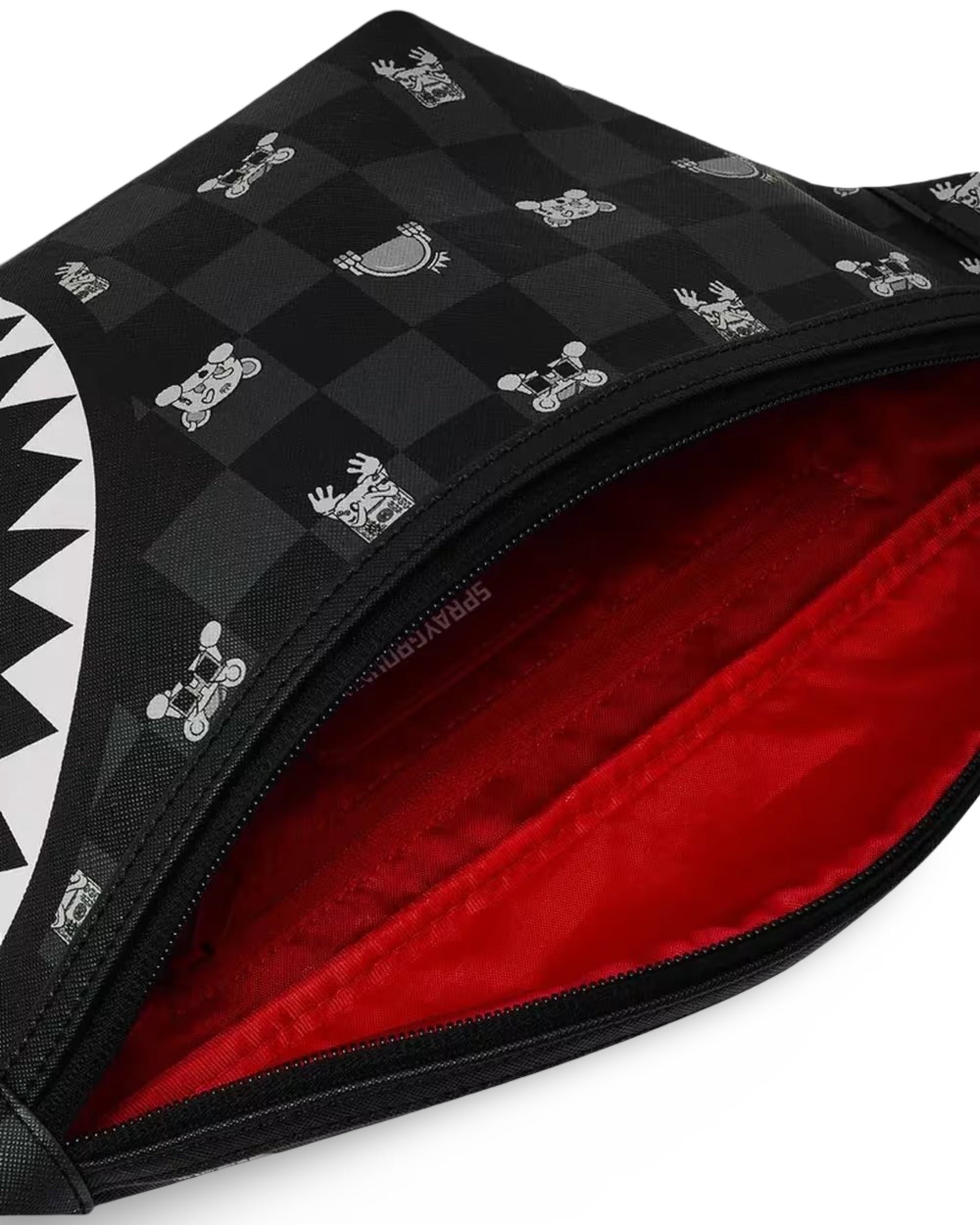 Waist bag Sprayground GRAY PEEKING CHARACTER CHECK SAVVY CROSSBODY