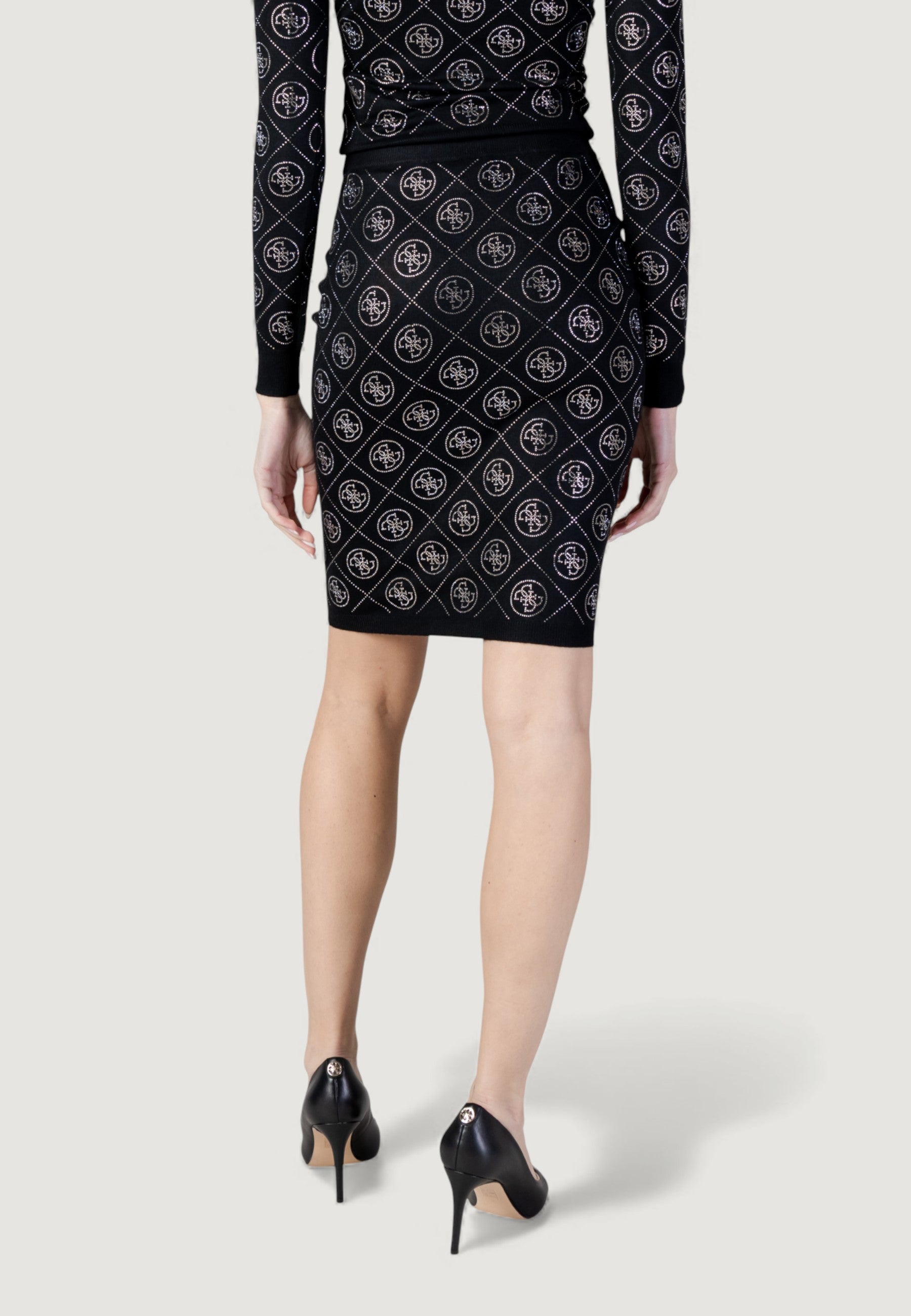 Minigonna Guess RHINESTONES 4G SWTR SKIRT