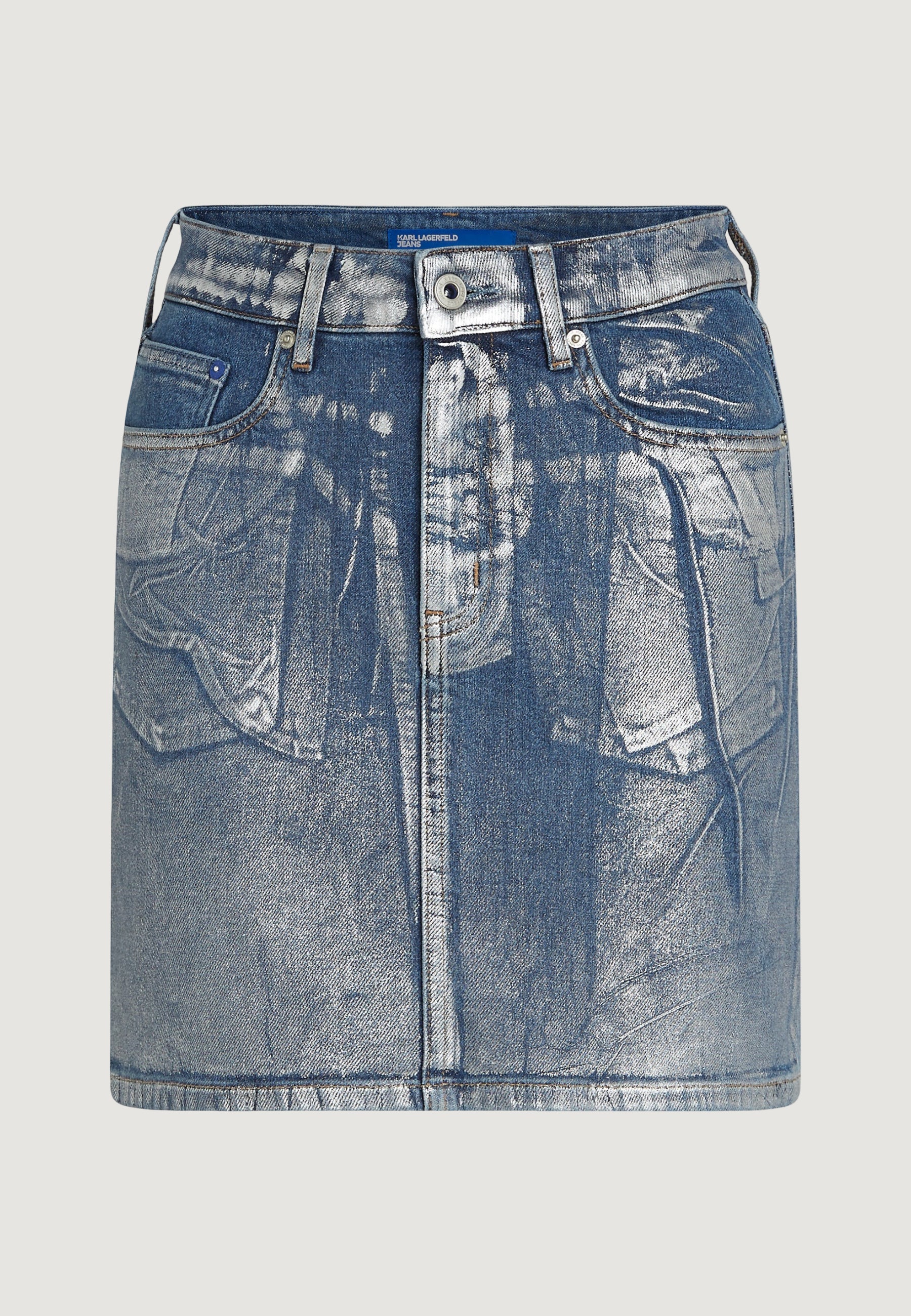Minigonna Karl Lagerfeld Jeans KLJ Hr Coated Dnm Mini Skirt