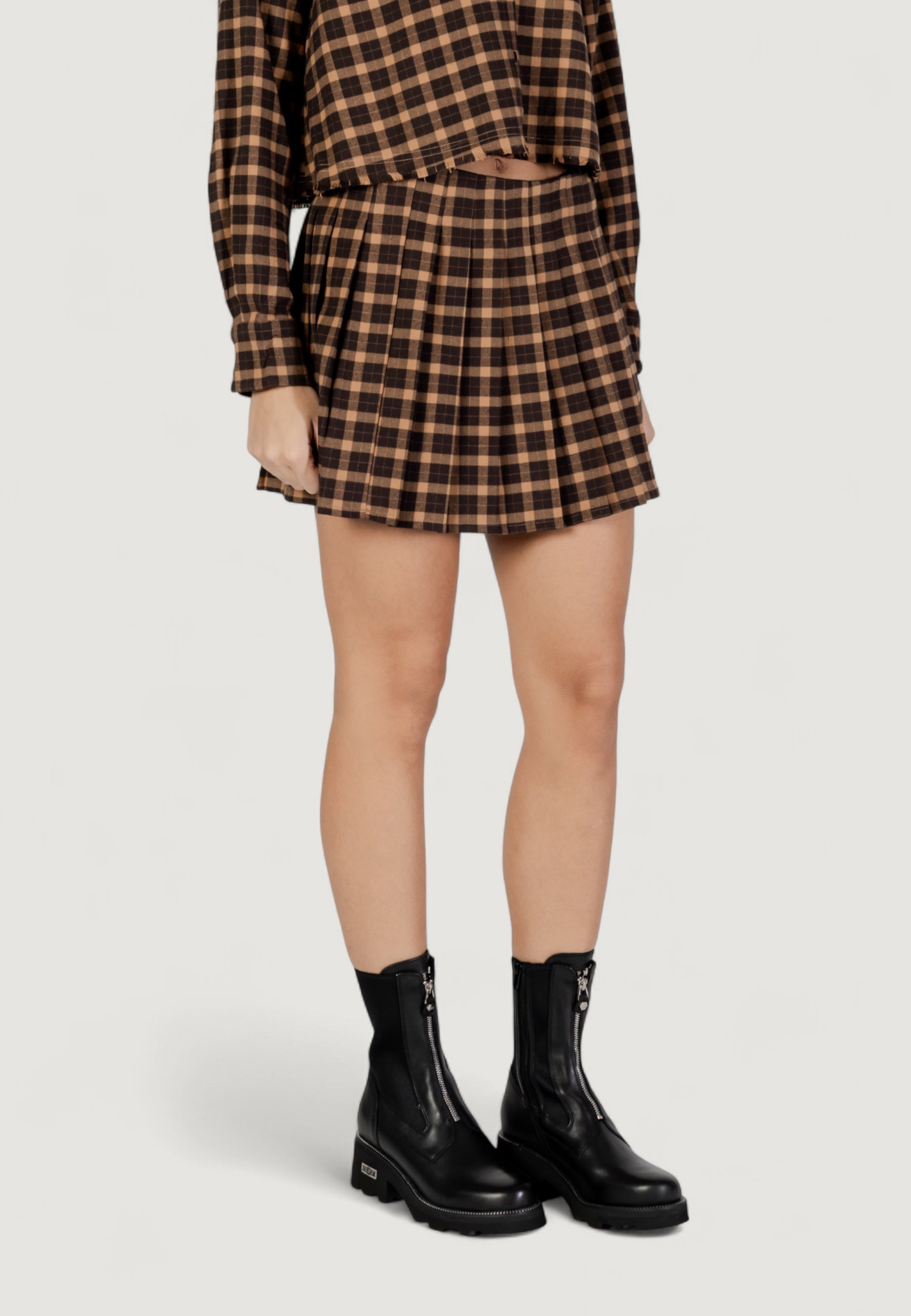 Minigonna Only Onlcat Life Hw Plisse Check Skirt Pnt