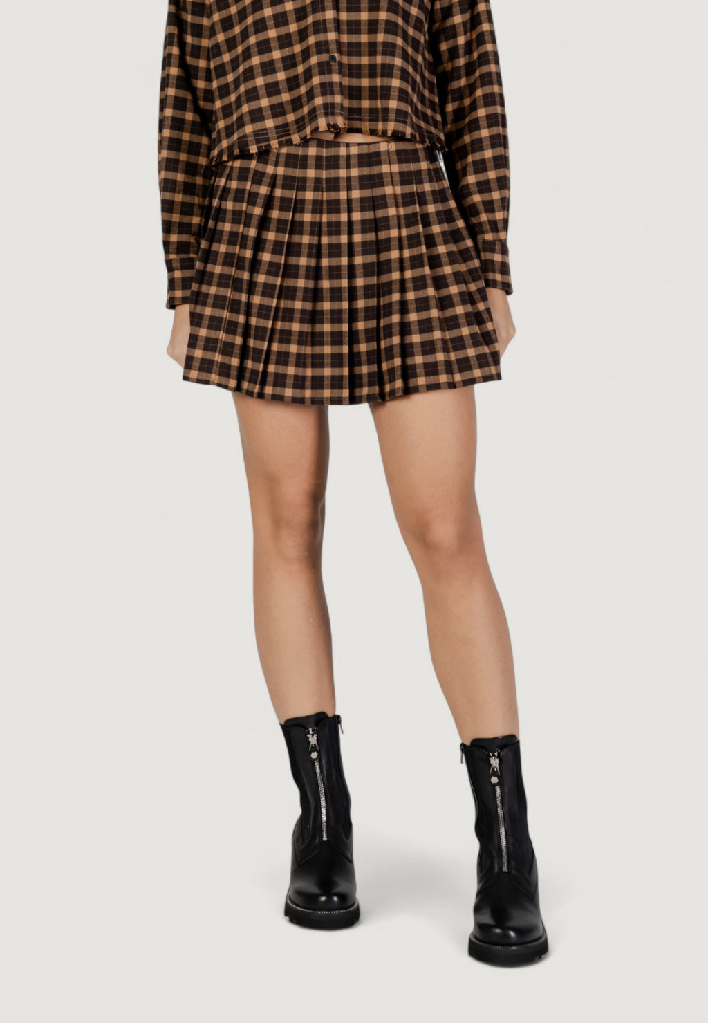 Minigonna Only Onlcat Life Hw Plisse Check Skirt Pnt