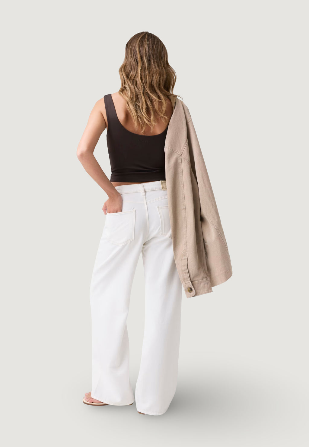 Pantaloni a palazzo Guess WIDE LEG ANKLE