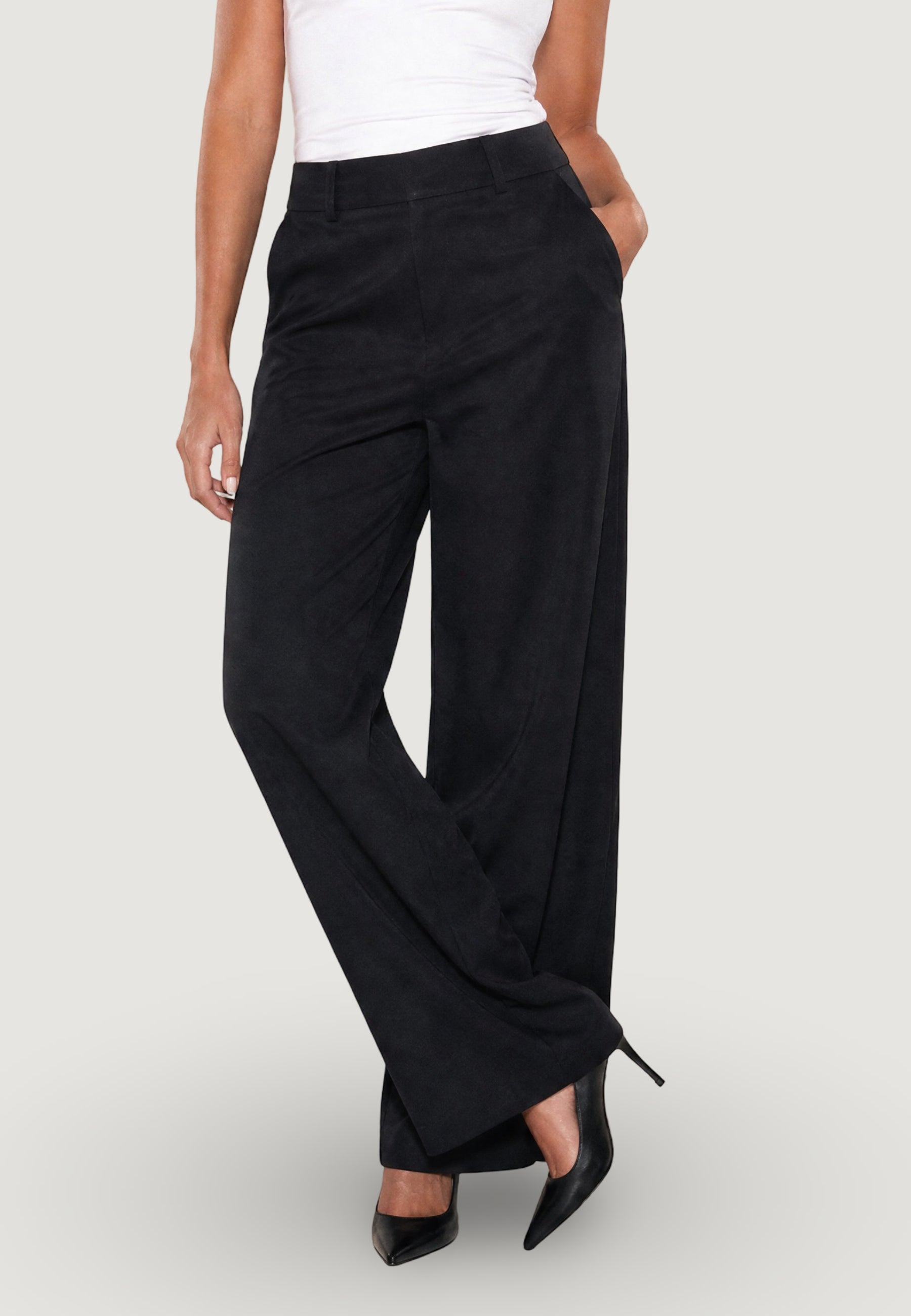 Pantaloni a palazzo Guess BASTIENNE WIDE LEG TROUSER