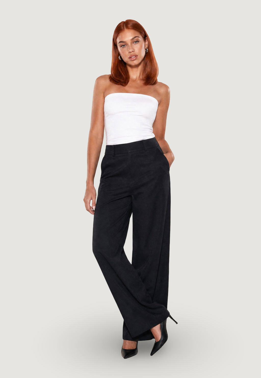 Pantaloni a palazzo Guess BASTIENNE WIDE LEG TROUSER