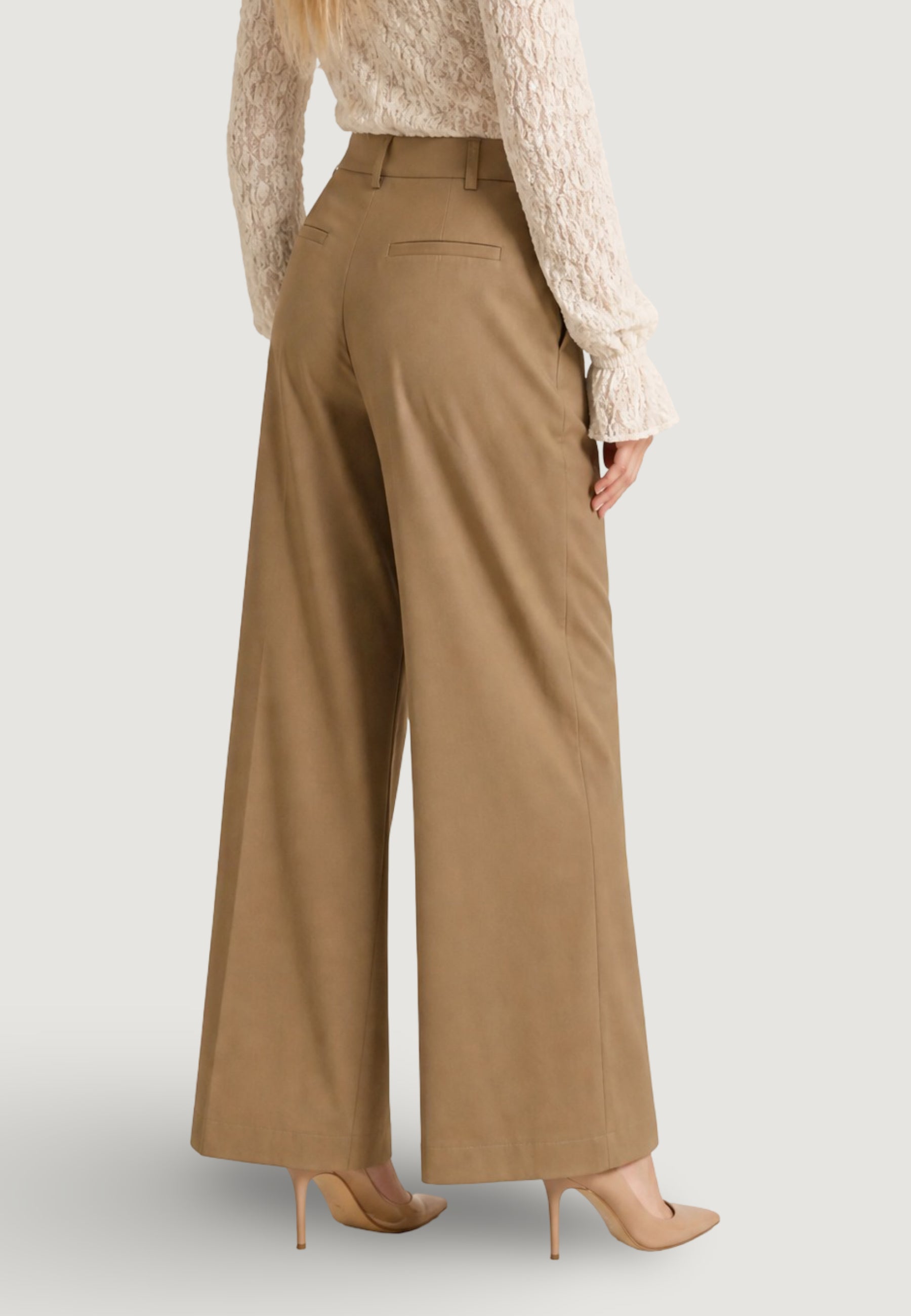 High waist trousers I am Pantaloni Cotone Vita Alta