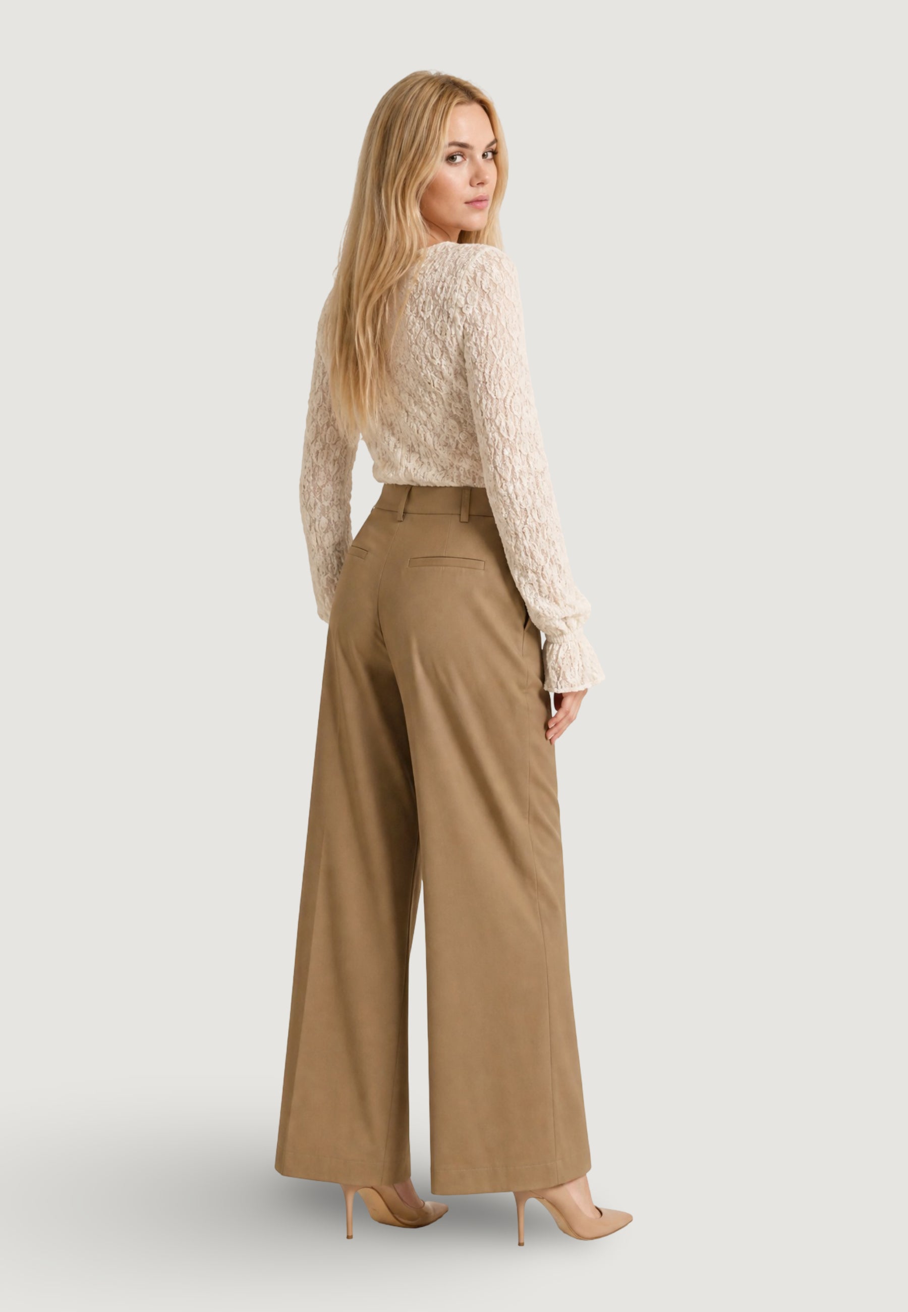 High waist trousers I am Pantaloni Cotone Vita Alta