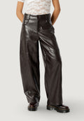 Pantaloni a palazzo I am LOREDANA FAUX LEATHER BARREL