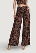 High waist trousers I am Pantaloni Viscosa Stampa floreale Geometrica
