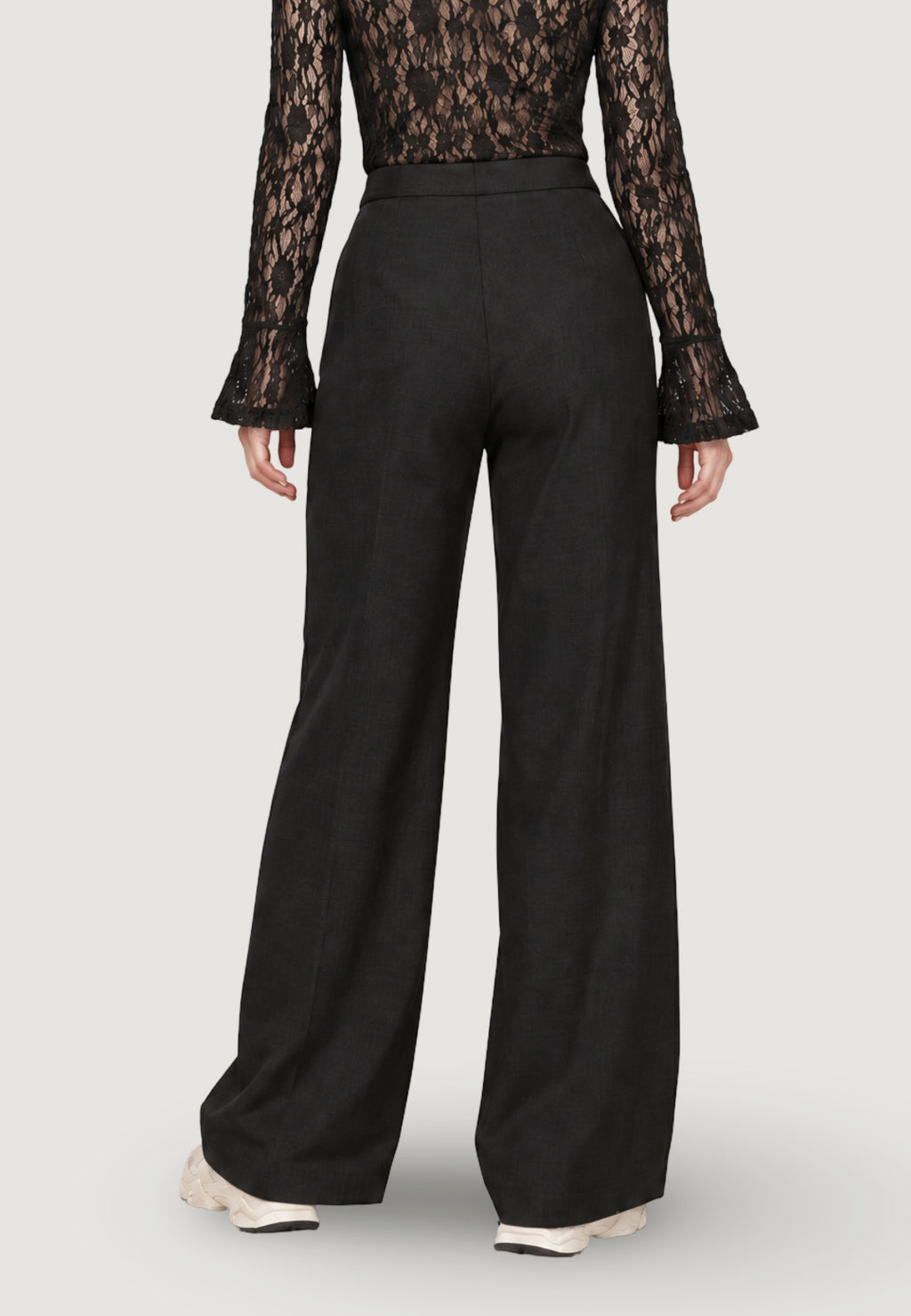 Pantaloni a palazzo I am DIAMANTE PLEATED PANT