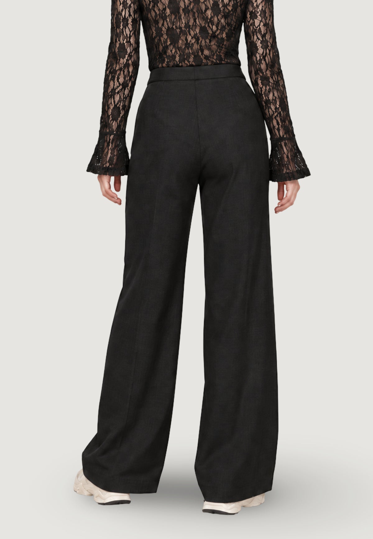 Pantaloni a palazzo I am DIAMANTE PLEATED PANT