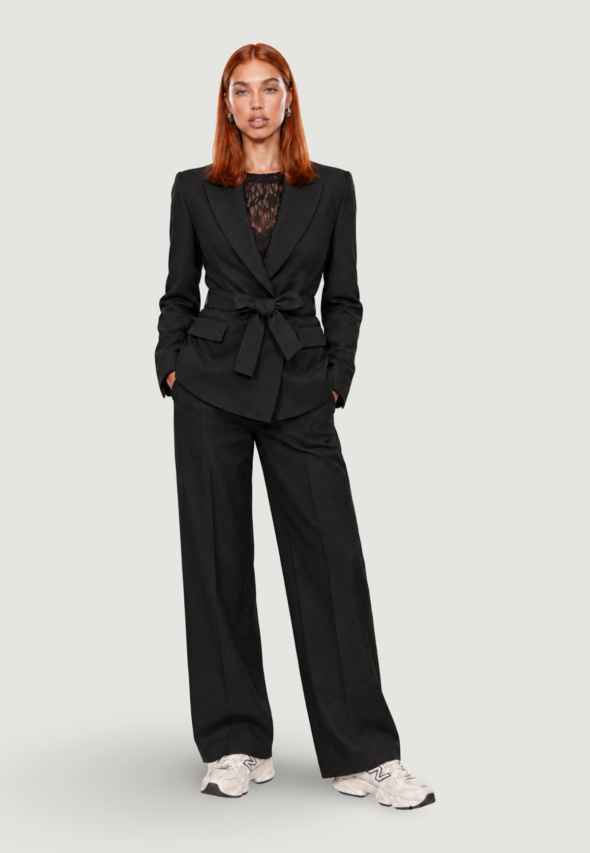 Pantaloni a palazzo I am DIAMANTE PLEATED PANT