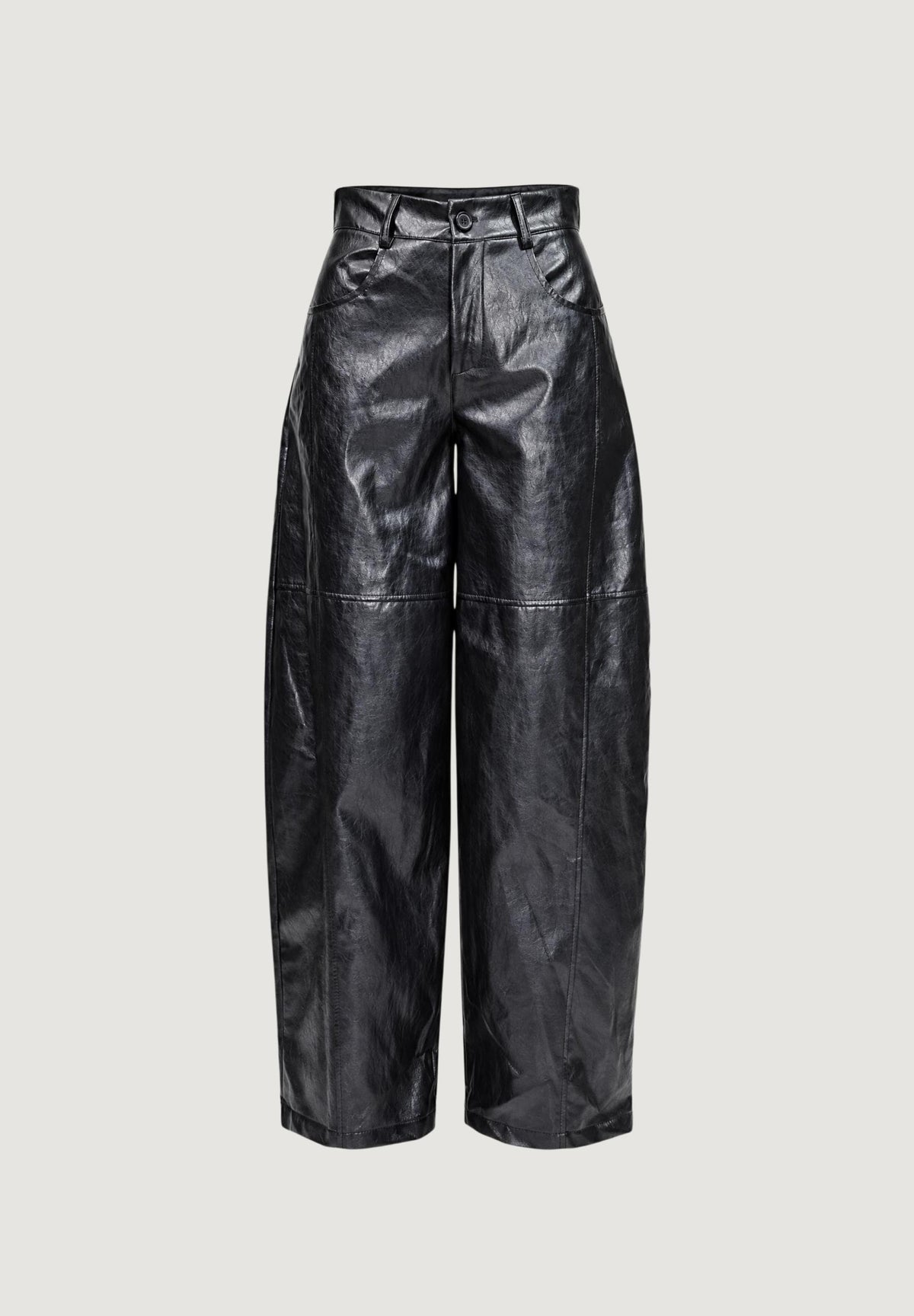 Pantaloni a palazzo I am LOREDANA FAUX LEATHER BARREL