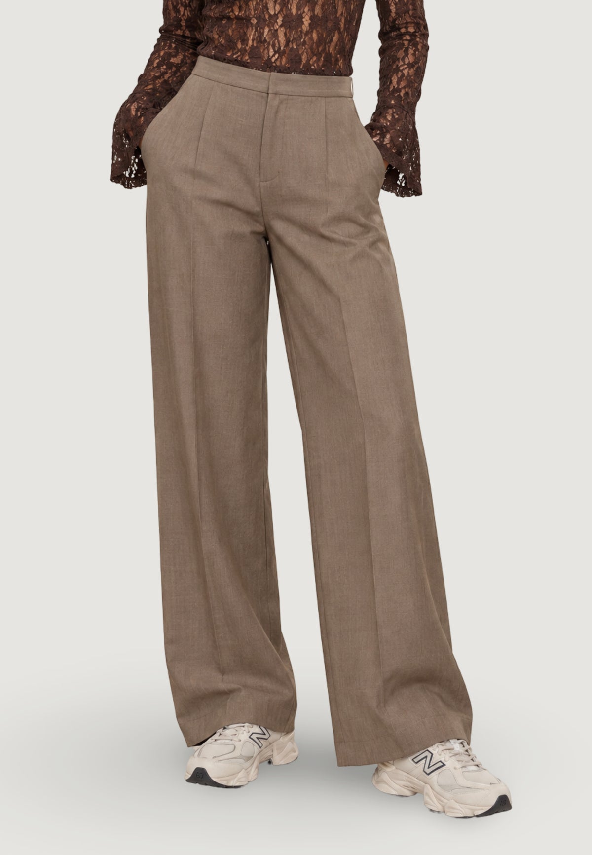 Pantaloni a palazzo I am DIAMANTE PLEATED PANT