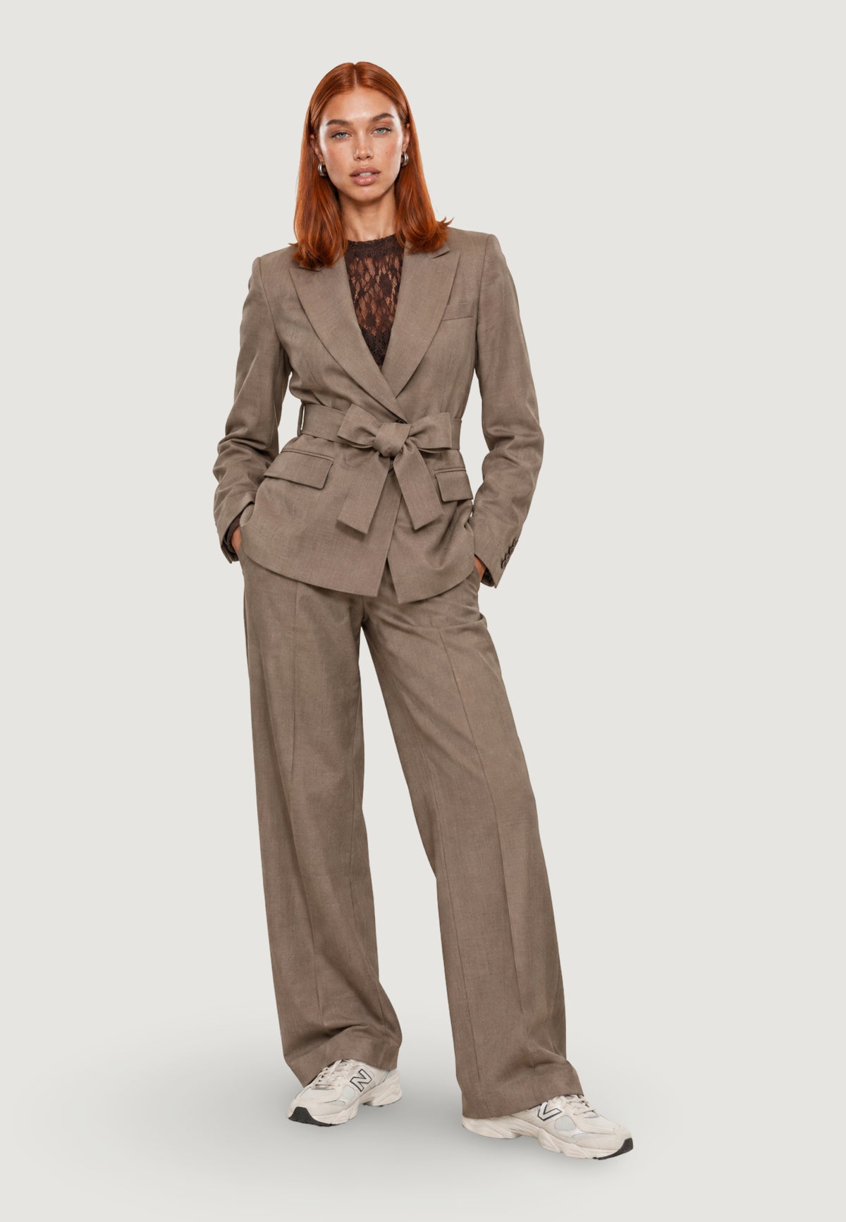Pantaloni a palazzo I am DIAMANTE PLEATED PANT