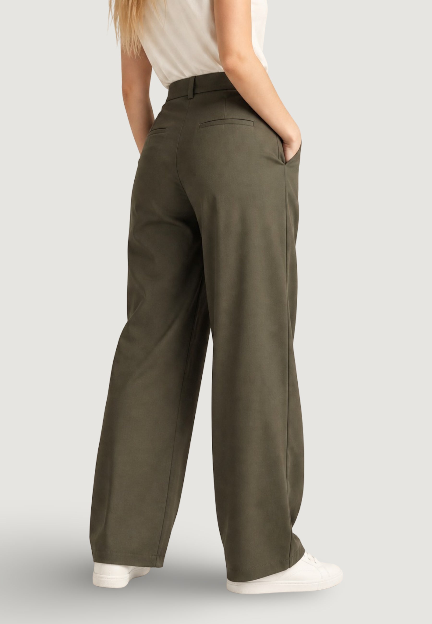 Pantaloni a palazzo I am Pantaloni Cotone Vita Alta