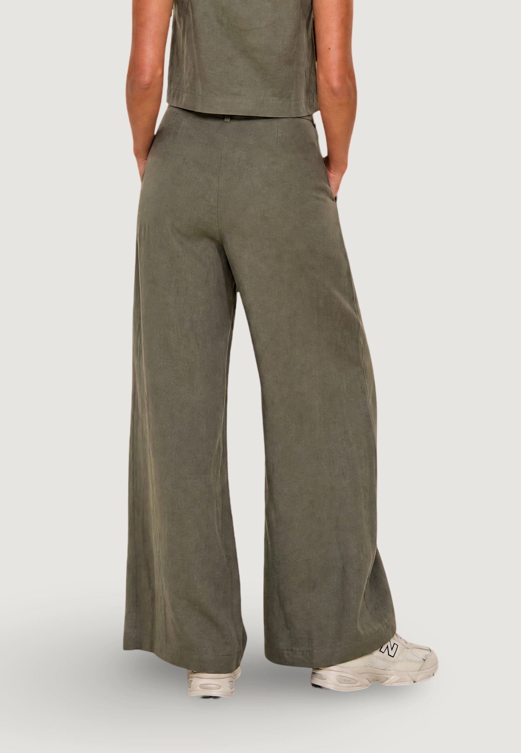 Pantaloni a palazzo I am Pantaloni Lino Gamba Ampia