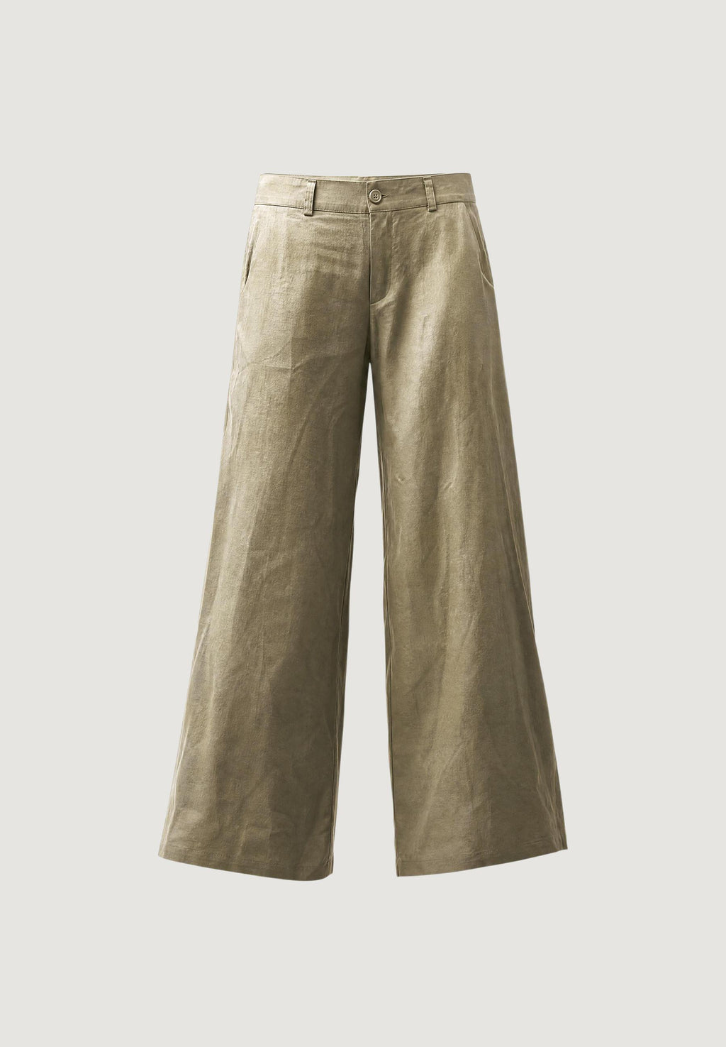 Pantaloni a palazzo I am Pantaloni Lino Gamba Ampia