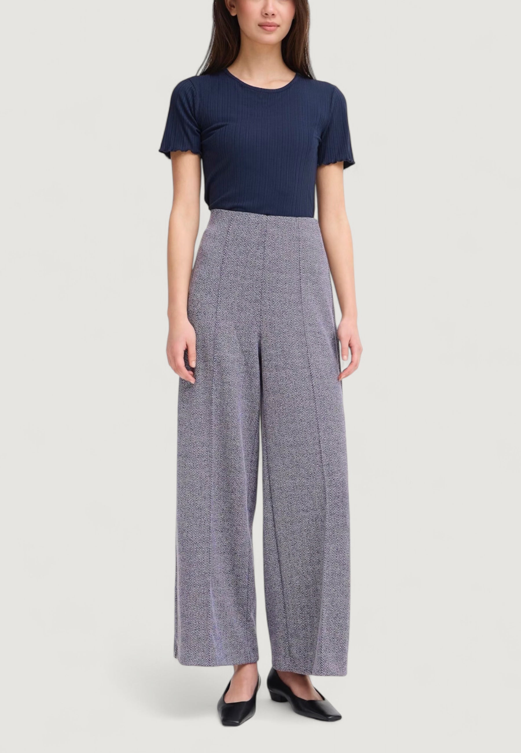 High waist trousers ICHI IHKATE JACQUARD