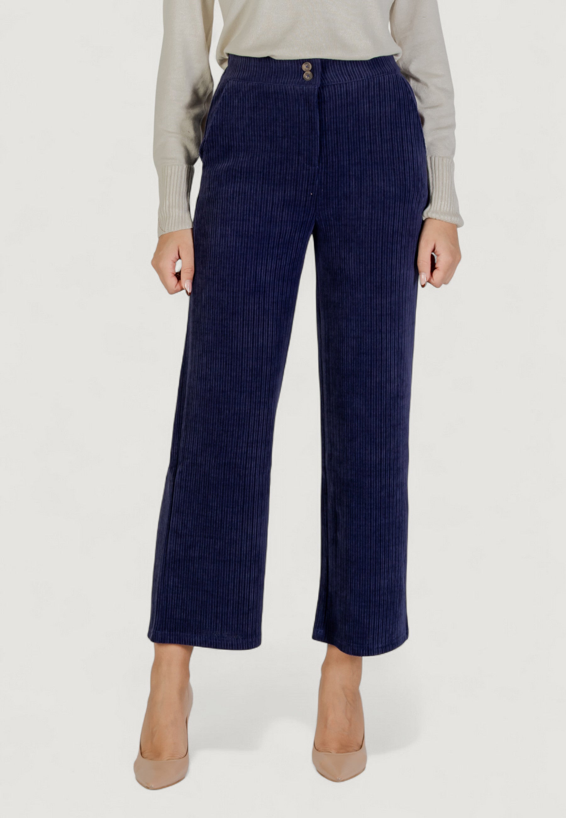 High waist trousers ICHI IHKATE CORDUROY PA2
