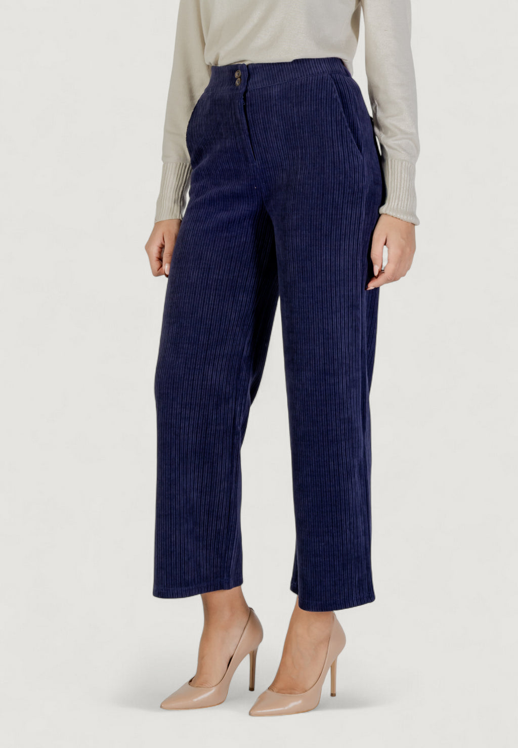 High waist trousers ICHI IHKATE CORDUROY PA2