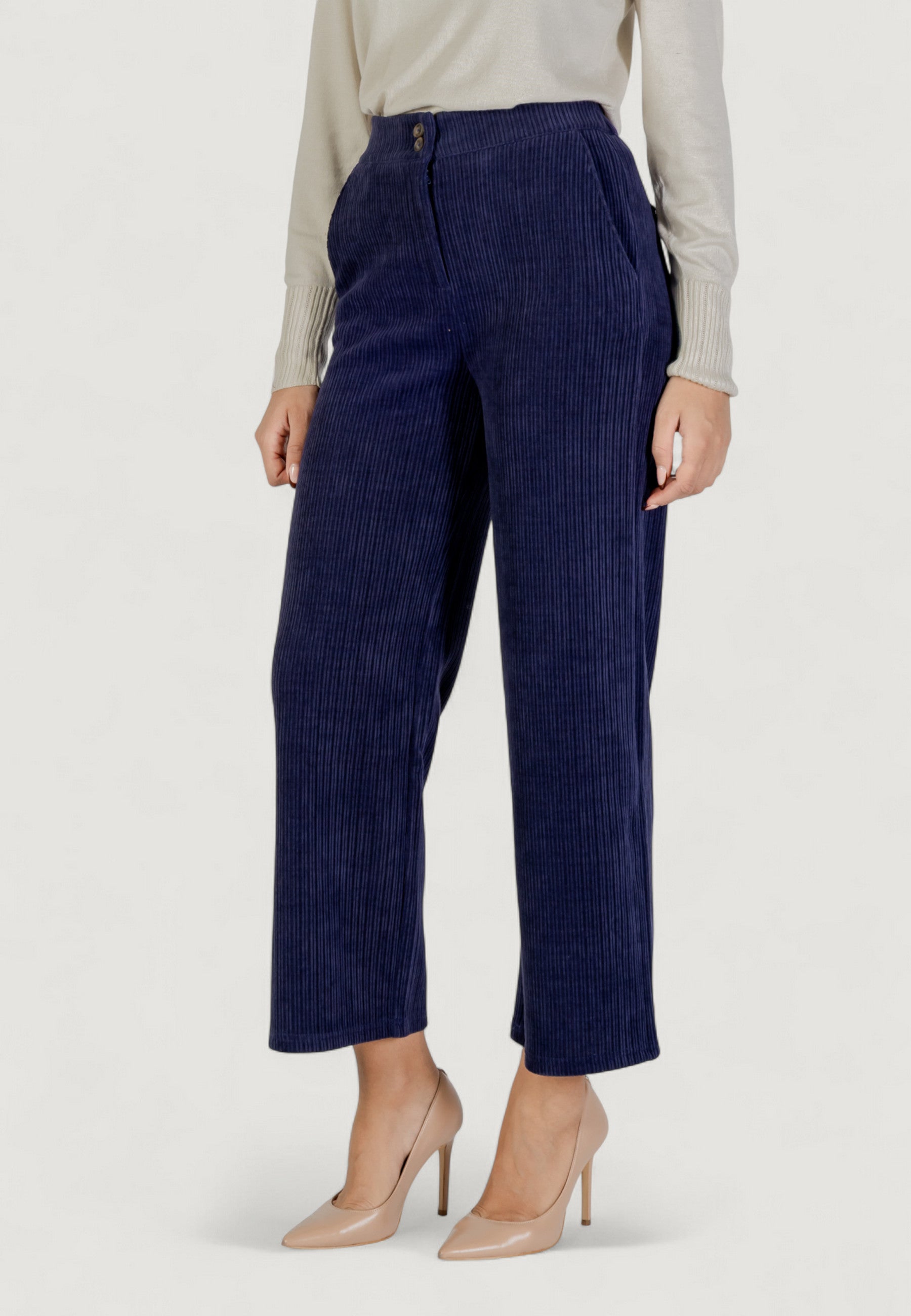 High waist trousers ICHI IHKATE CORDUROY PA2