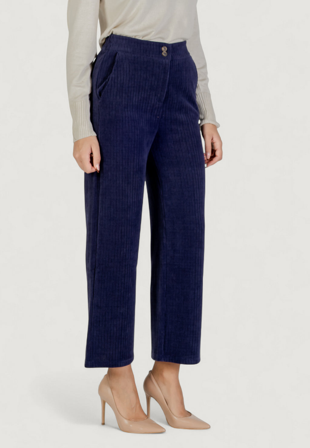 High waist trousers ICHI IHKATE CORDUROY PA2