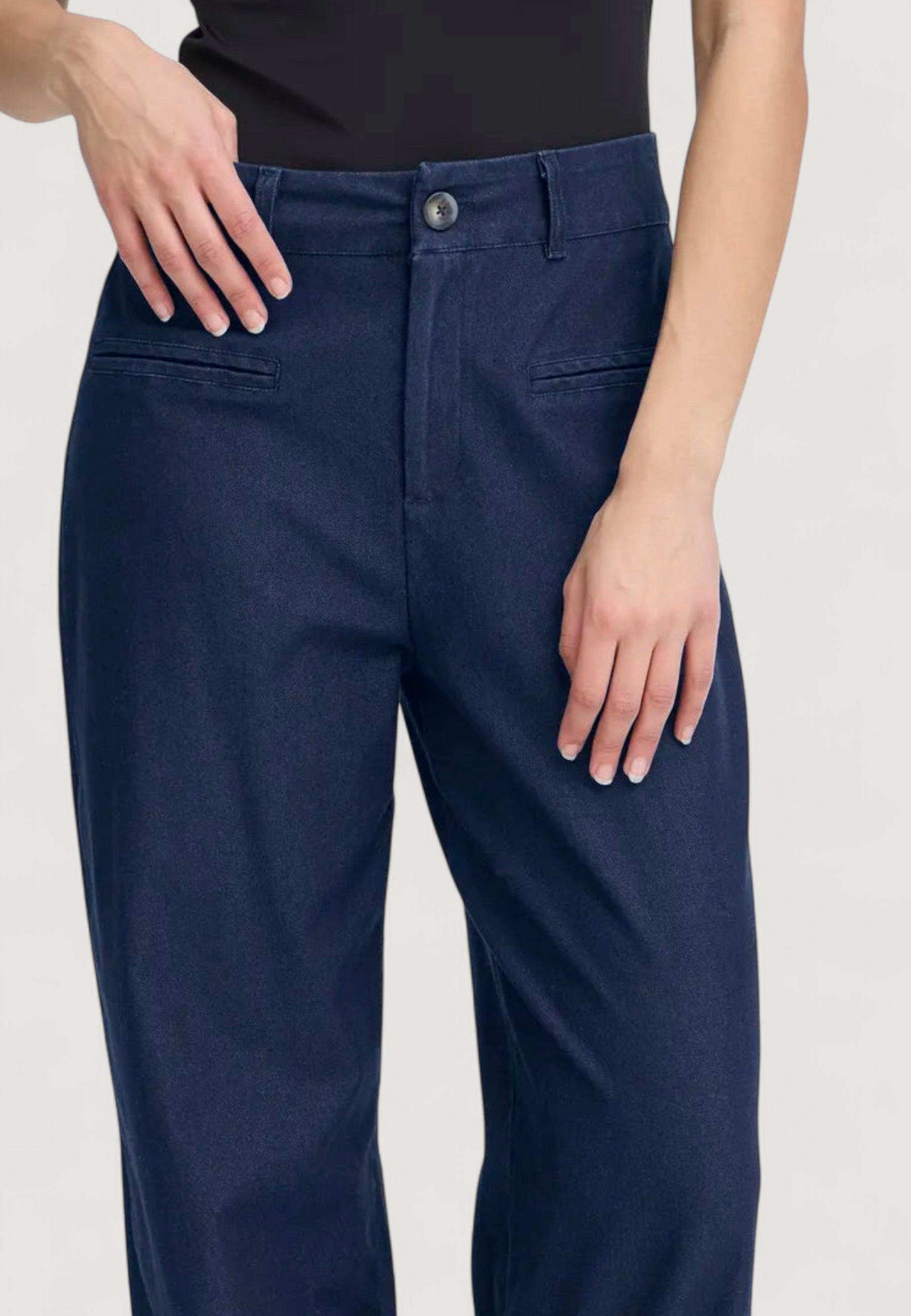 High waist trousers ICHI IHKATE DENIM PA