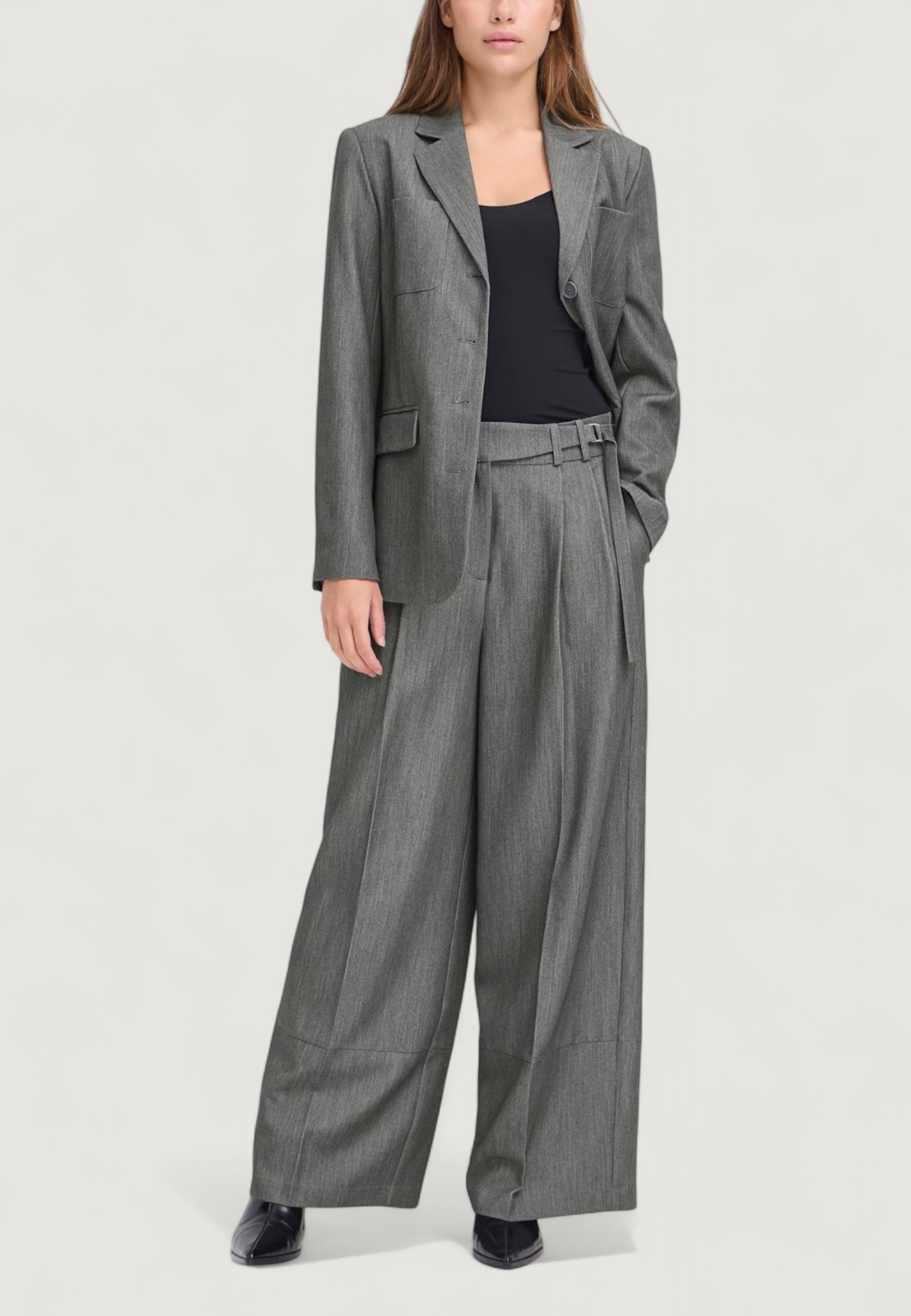High waist trousers ICHI IHFILANO PA2