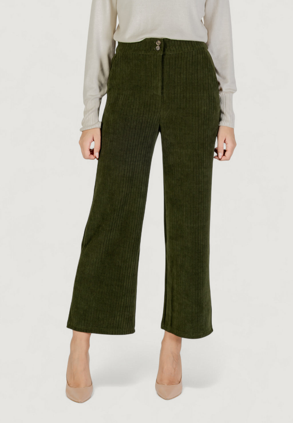 High waist trousers ICHI IHKATE CORDUROY PA2