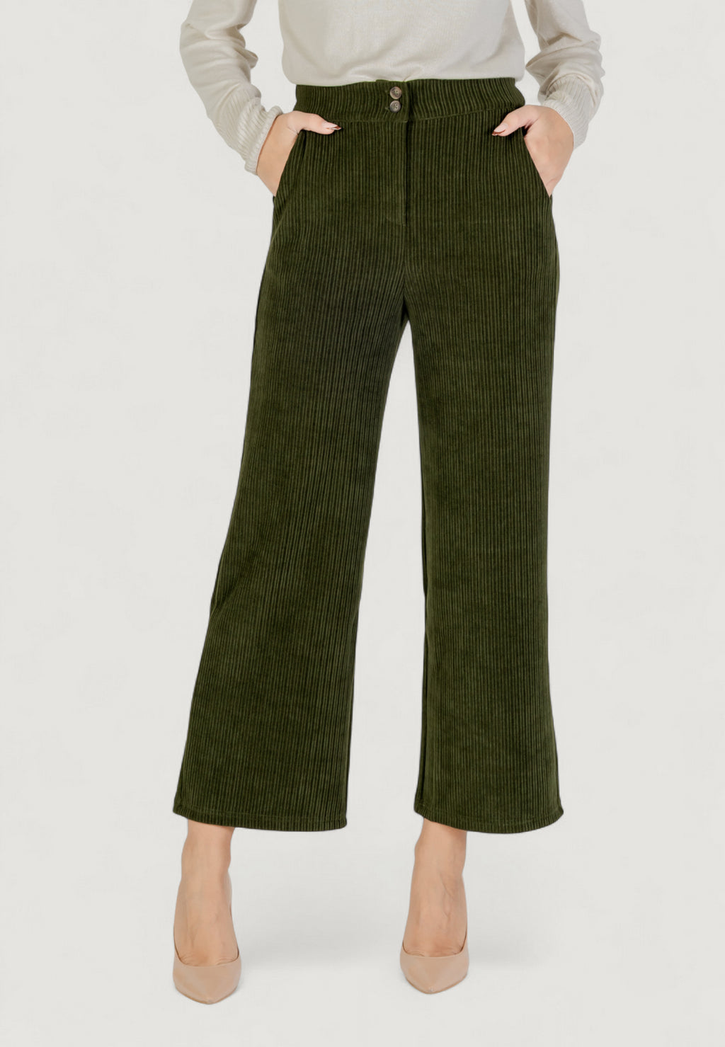 High waist trousers ICHI IHKATE CORDUROY PA2