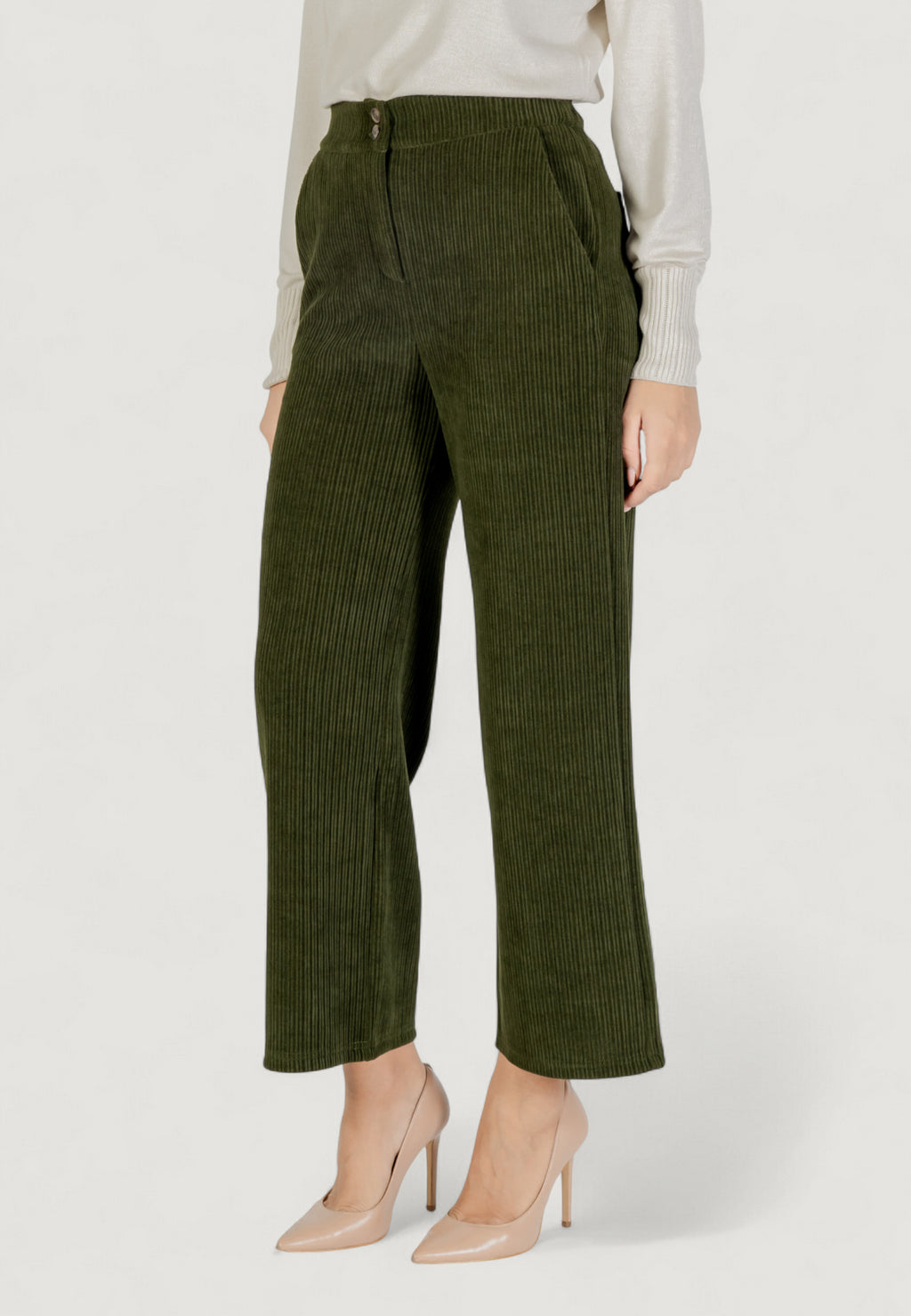 High waist trousers ICHI IHKATE CORDUROY PA2