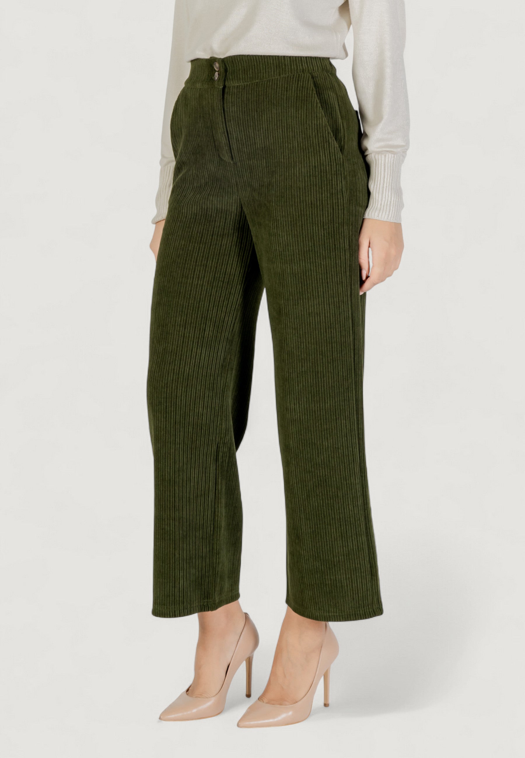High waist trousers ICHI IHKATE CORDUROY PA2