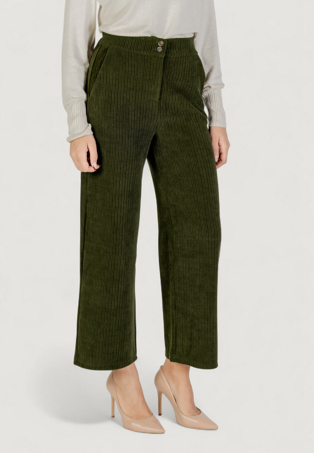 High waist trousers ICHI IHKATE CORDUROY PA2
