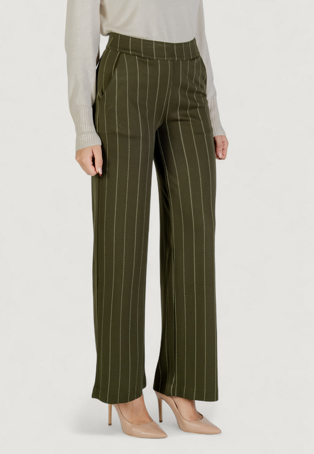 High waist trousers ICHI IHRUTI WIDE PA18