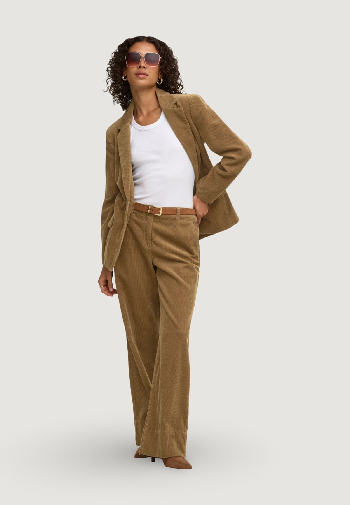 High waist trousers Jacqueline de Yong JDYSHIRAZ MW HEM WIDE PANT PNT