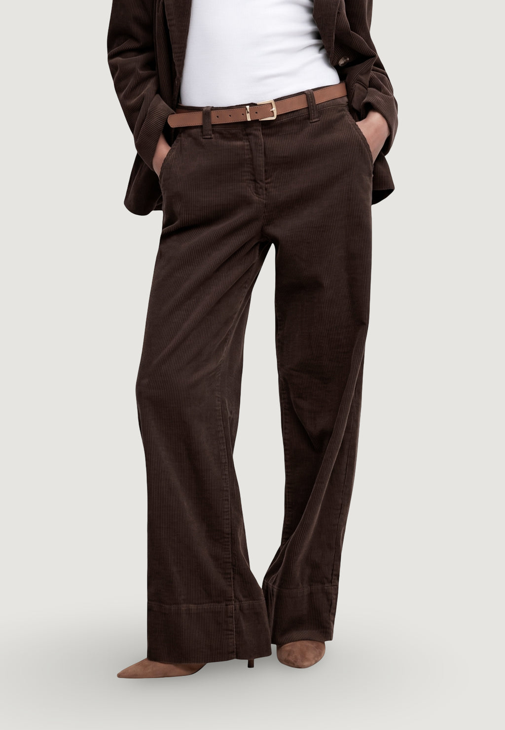 Pantaloni a palazzo Jacqueline de Yong JDYSHIRAZ MW HEM WIDE PANT PNT