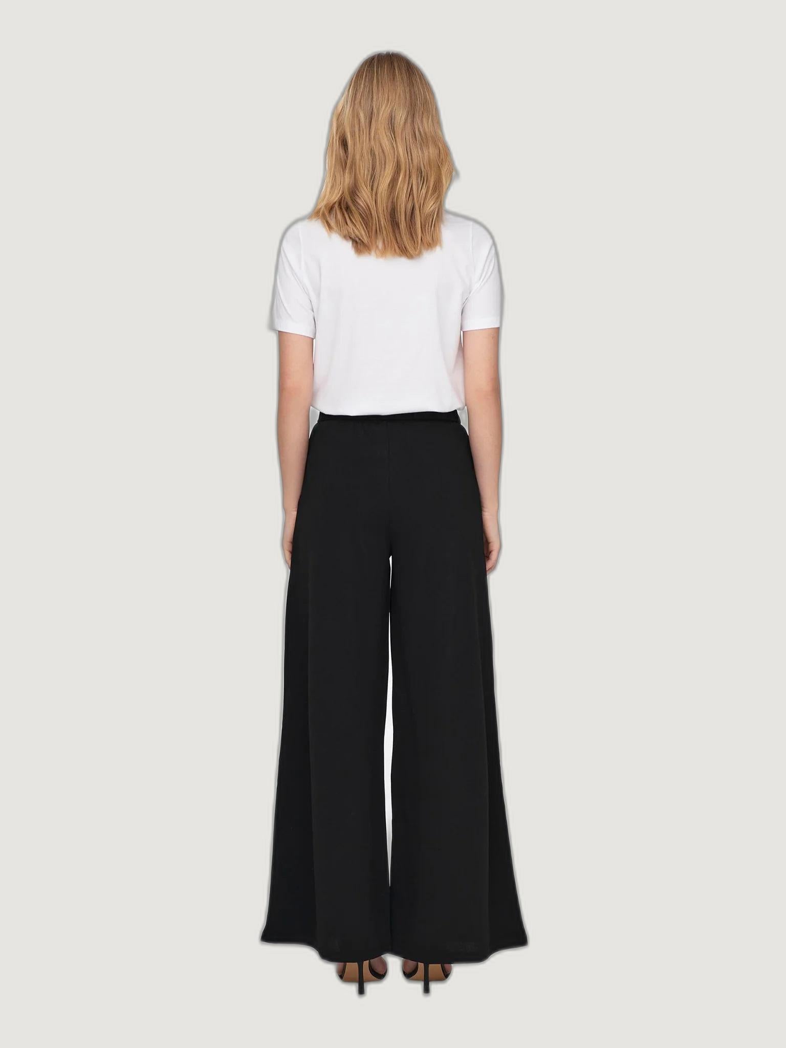Pantaloni a palazzo Jacqueline de Yong JDYTANJA LIFE WIDE FLOWY PANT JRS NOOS