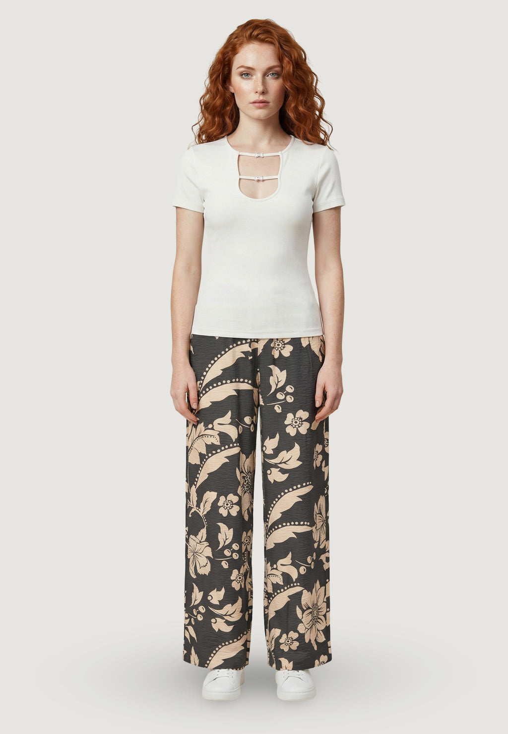 High waist trousers Jacqueline de Yong Jdytroya Life Mw Palazzo Pant Wvn Dia