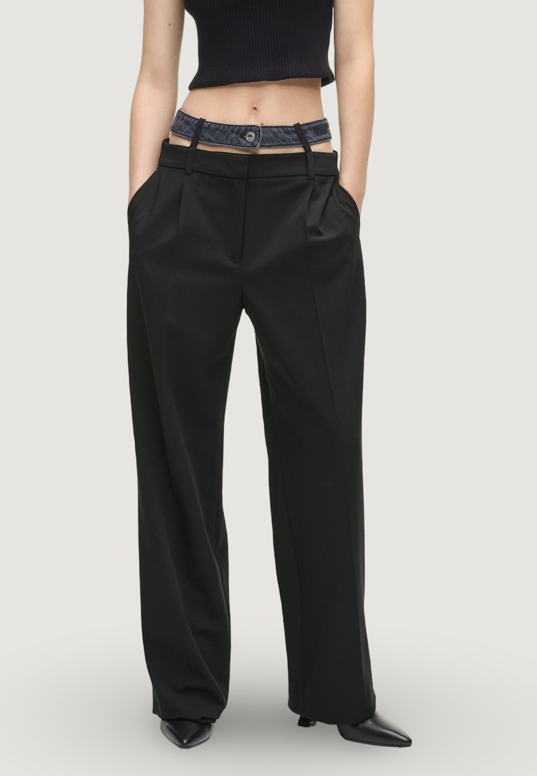 High waist trousers Karl Lagerfeld Jeans KLJ Mixed Material Pant